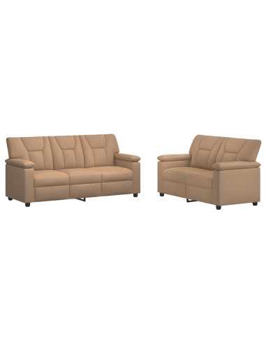 Set di divani 2 pcs Cappuccino Similpelle