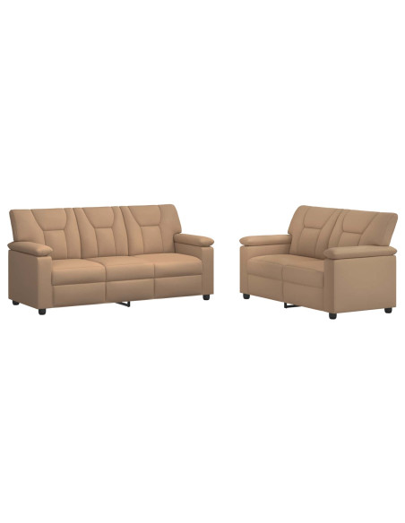 Set di divani 2 pcs Cappuccino Similpelle