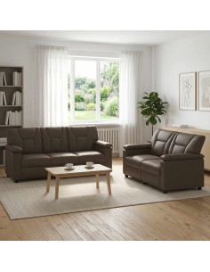 Set di divani 2 pcs Grigio Similpelle