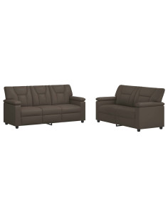 Set di divani 2 pcs Grigio Similpelle 2