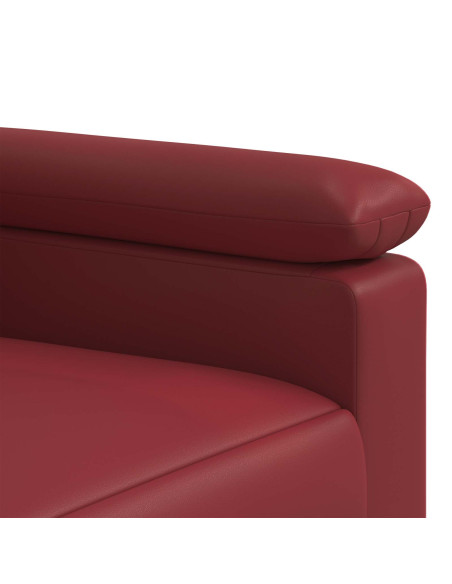 Set di divani 2 pcs Rosso Vino Similpelle