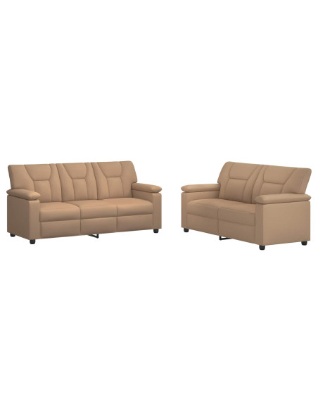 Set di divani 2 pcs Cappuccino Similpelle