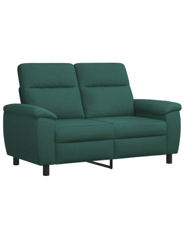Set di divani 2 pcs Verde Scuro Tessuto