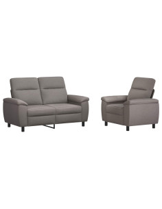 Set di divani 2 pcs Tortora Tessuto 2