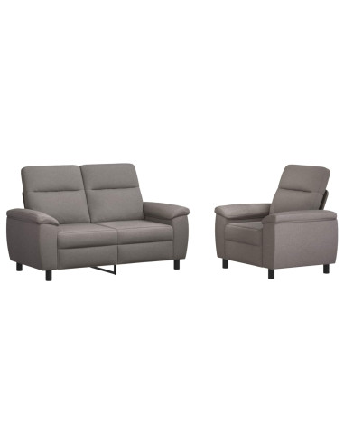 Set di divani 2 pcs Tortora Tessuto