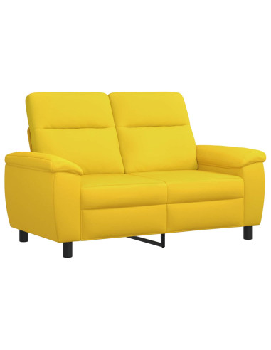 Set di divani 2 pcs Giallo Chiaro Tessuto
