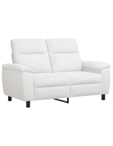 Set di divani 2 pcs Bianco Tessuto