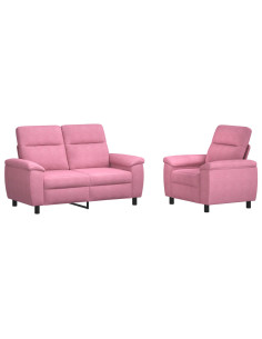 Set di divani 2 pcs Rosa Tessuto 2