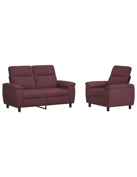 Set di divani 2 pcs Viola Tessuto
