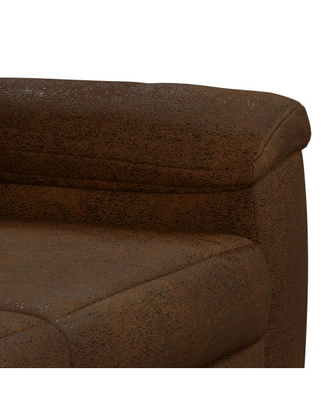 Set di divani 2 pcs Marrone Pelle Scamosciata Sintetica