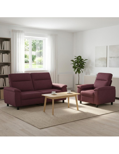 Set di divani 2 pcs Viola Tessuto