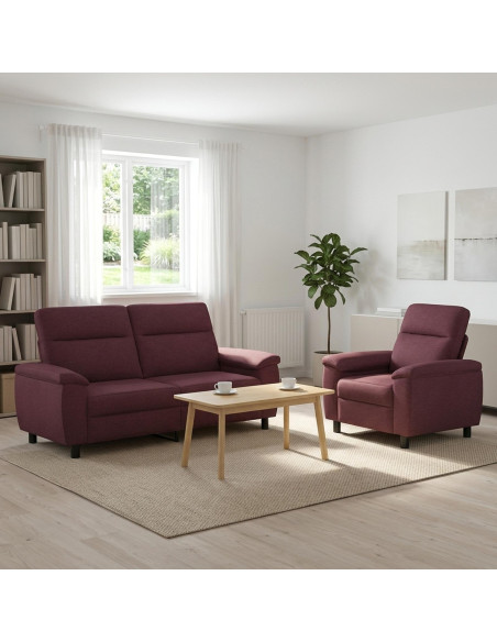 Set di divani 2 pcs Viola Tessuto