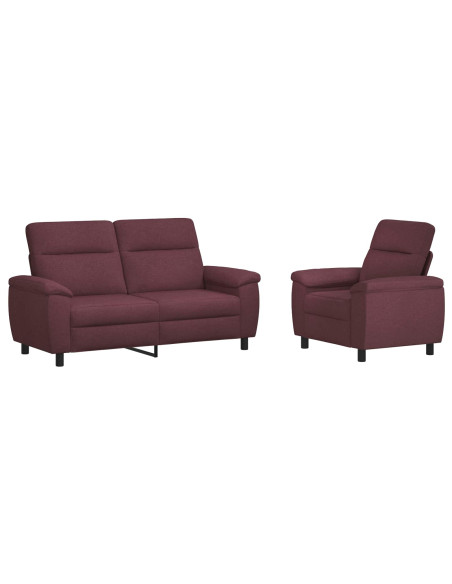 Set di divani 2 pcs Viola Tessuto