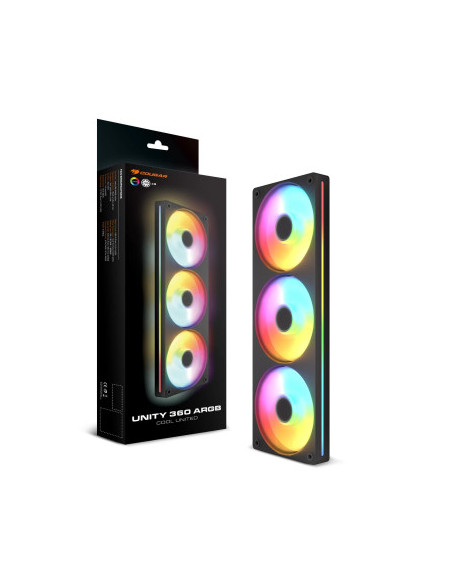 COUGAR VENTOLE CASE UNI360-FB TELAIO SINGOLO ARGB PWM BLACK