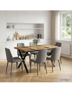 120 x 80 x 75 cm Legno di Acacia Massello Bianco e Nero