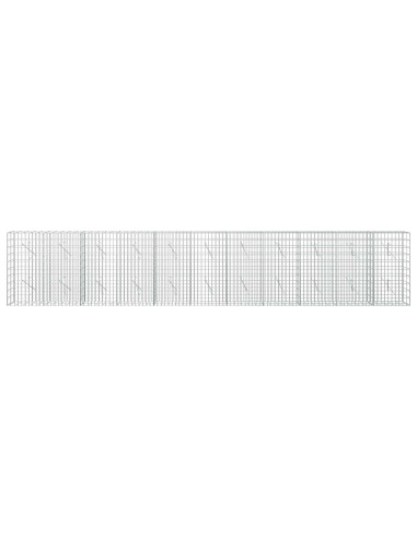 Gabione con Filo da 3,5 mm e Rete da 5x10 cm 550x10x100 cm