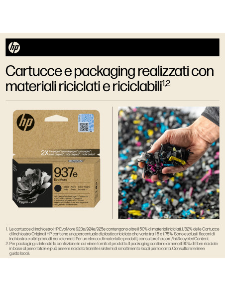 HP Cartuccia di inchiostro nero originale 937e EvoMore