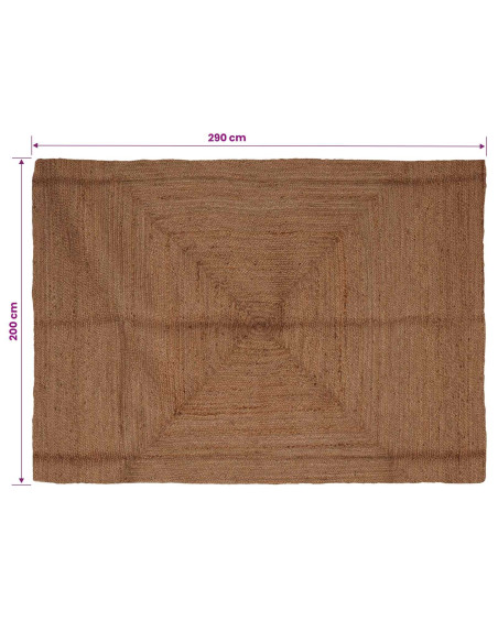 Tappeto da Area Grigio 200 x 290 cm Juta