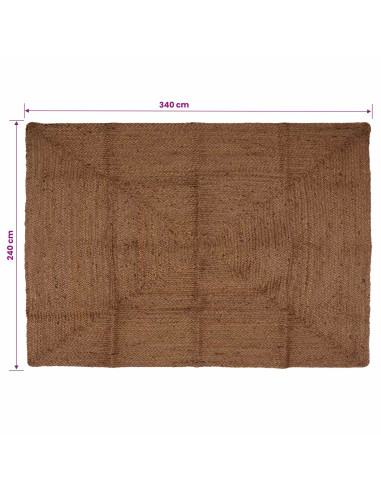 Tappeto da Area Grigio 240 x 340 cm Juta