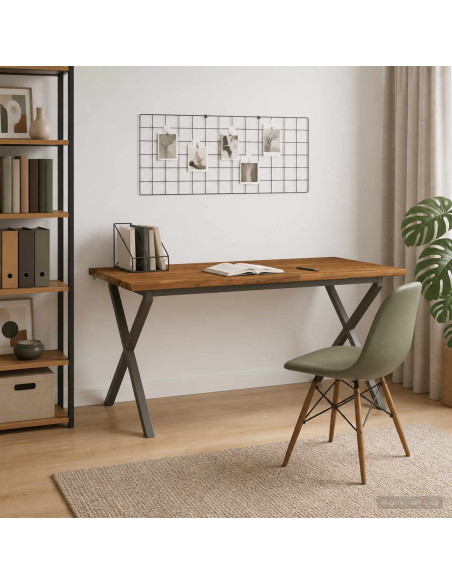 Tavolo da pranzo con bordo vivo 160 x 80 x 75 cm Naturale