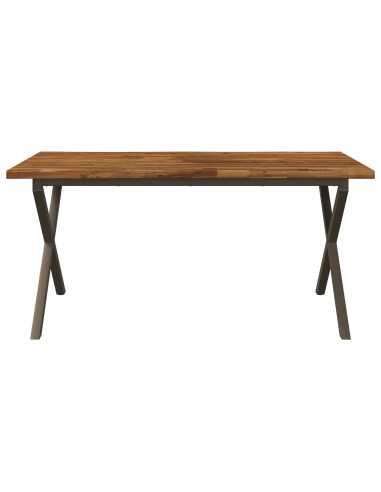 Tavolo da pranzo con bordo vivo 160 x 80 x 75 cm Naturale