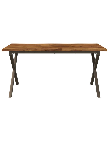 Tavolo da pranzo con bordo vivo 160 x 80 x 75 cm Naturale