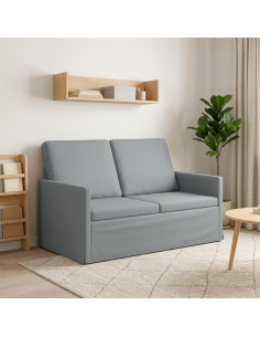 Divano a 2 posti Grigio Chiaro 130 x 81 x 82 cm Tessuto