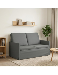 Divano a 2 posti Grigio Scuro 130 x 81 x 82 cm Tessuto