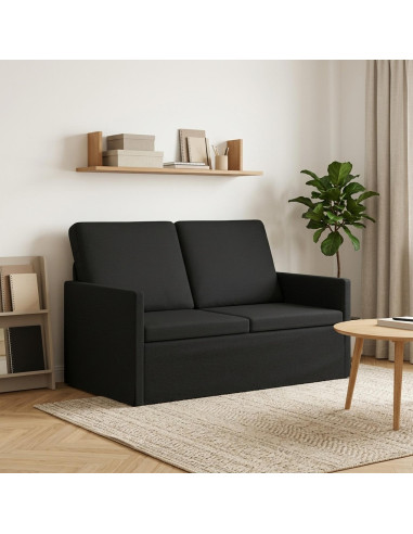Divano a 2 posti Nero 130 x 81 x 82 cm Tessuto
