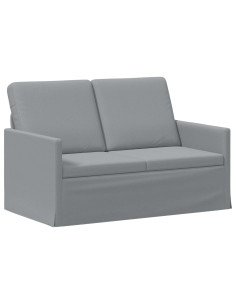 Divano a 2 posti Grigio Chiaro 130 x 81 x 82 cm Tessuto 2
