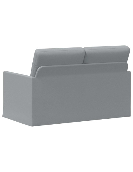 Divano a 2 posti Grigio Chiaro 130 x 81 x 82 cm Tessuto