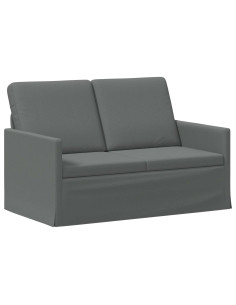 Divano a 2 posti Grigio Scuro 130 x 81 x 82 cm Tessuto 2