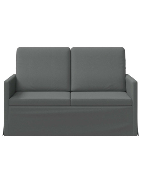Divano a 2 posti Grigio Scuro 130 x 81 x 82 cm Tessuto