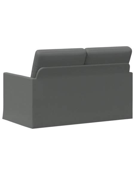 Divano a 2 posti Grigio Scuro 130 x 81 x 82 cm Tessuto