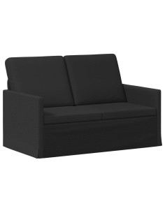 Divano a 2 posti Nero 130 x 81 x 82 cm Tessuto 2