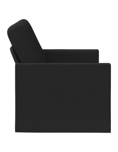 Divano a 2 posti Nero 130 x 81 x 82 cm Tessuto