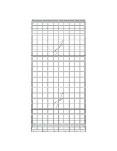 Gabione con filo da 5 mm e rete da 5x5 cm 50x20x100 cm