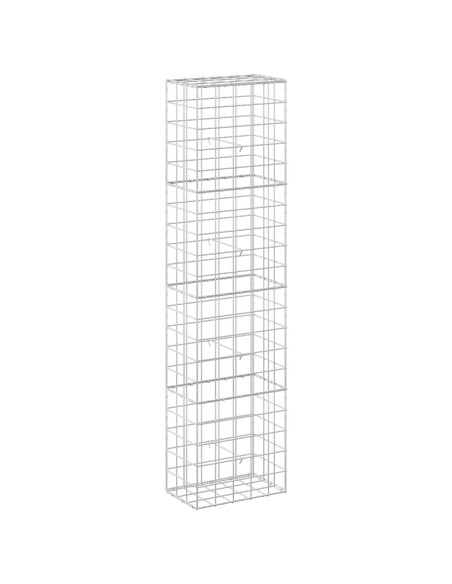 Gabione con filo da 5 mm e rete 10x10 cm 50x30x200 cm
