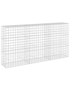 Gabione con filo da 5 mm e rete 10x10 cm 300x50x150 cm 2