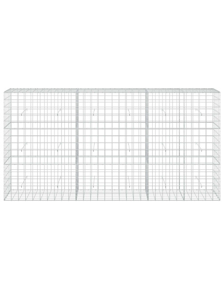 Gabione con filo da 5 mm e rete 10x10 cm 300x50x150 cm
