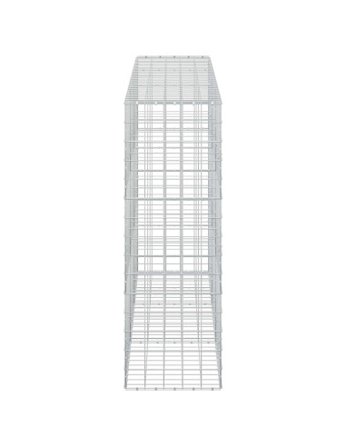Gabione con filo da 5 mm e rete 10x10 cm 300x50x150 cm