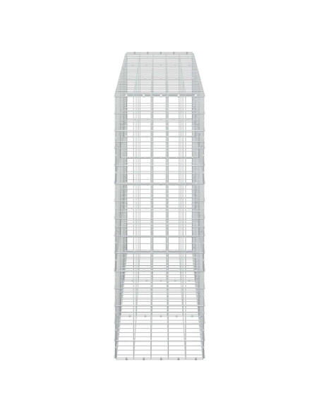 Gabione con filo da 5 mm e rete 10x10 cm 300x50x150 cm