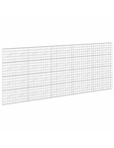 Gabione con filo da 5 mm e rete 10x10 cm 500x10x200 cm