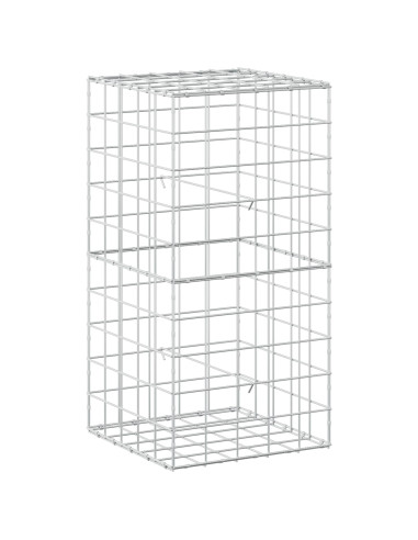Gabione con filo da 5 mm e rete 10x10 cm 50x50x100 cm