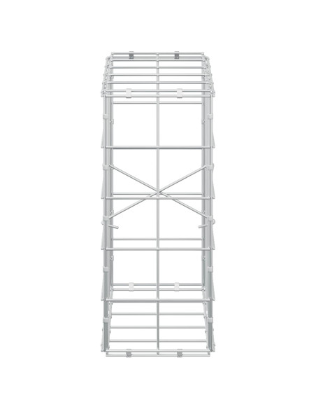 Gabione con filo da 5 mm e rete 10x10 cm 50x20x50 cm