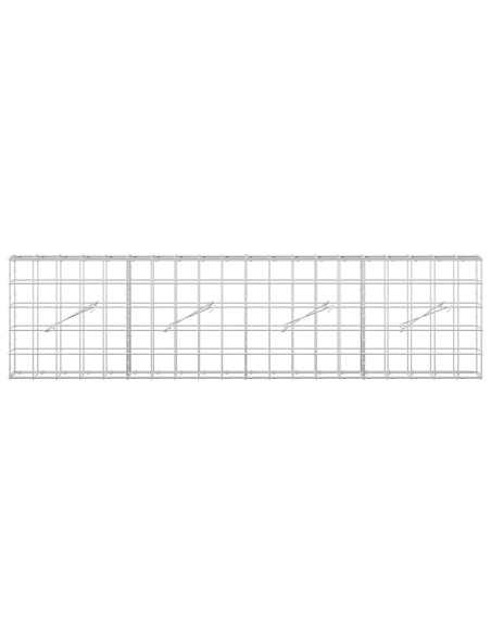 Gabione con Filo da 3,5 mm e Rete da 10x10 cm 200x10x50 cm