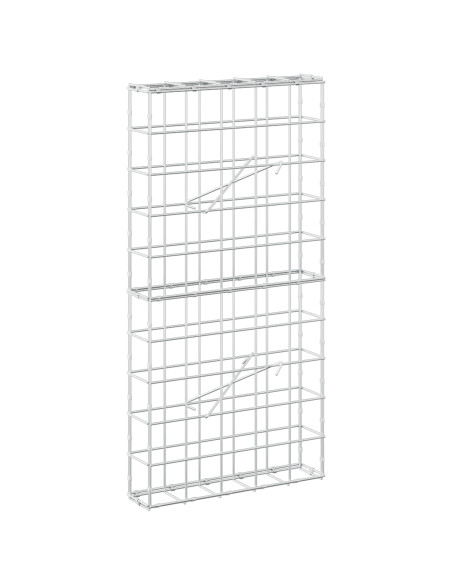 Gabione con Filo da 3,5 mm e Rete da 10x10 cm 50x10x100 cm