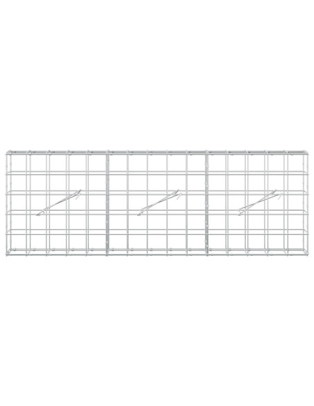 Gabione con Filo da 3,5 mm e Rete da 10x10 cm 150x10x50 cm