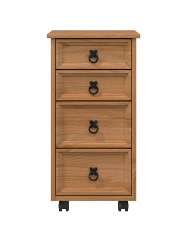 Armadietto Rotolante con Cassetti CORONA Marrone Miele