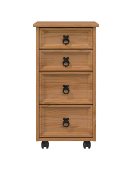 Armadietto Rotolante con Cassetti CORONA Marrone Miele